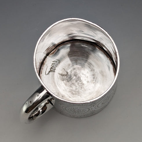 1885 年英國古董純銀馬克杯 120 克 Mappin & Webb